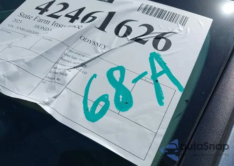 2023 Honda Odyssey Ex-L из США, поврежденный, VIN 5FNRL6H6XPB018673